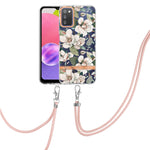 Custodia per telefono in TPU serie Flowers con cordino, For Samsung Galaxy A03s 166mm, For Samsung Galaxy A12, For Samsung Galaxy A13 5G, For Samsung Galaxy A21s