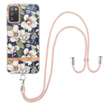 Custodia per telefono in TPU serie Flowers con cordino, For Samsung Galaxy A03s 166mm, For Samsung Galaxy A12, For Samsung Galaxy A13 5G, For Samsung Galaxy A21s