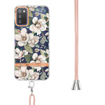 Custodia per telefono in TPU serie Flowers con cordino, For Samsung Galaxy A03s 166mm, For Samsung Galaxy A12, For Samsung Galaxy A13 5G, For Samsung Galaxy A21s