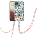 Custodia per telefono in TPU serie Flowers con cordino, For Samsung Galaxy A03s 166mm, For Samsung Galaxy A12, For Samsung Galaxy A13 5G, For Samsung Galaxy A21s