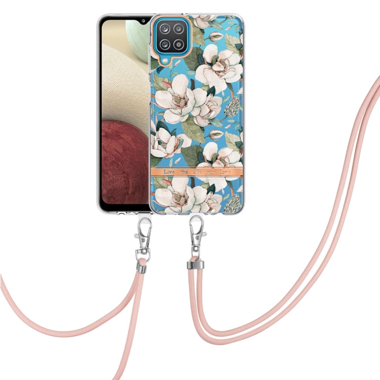 Custodia per telefono in TPU serie Flowers con cordino, For Samsung Galaxy A03s 166mm, For Samsung Galaxy A12, For Samsung Galaxy A13 5G, For Samsung Galaxy A21s