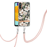 Custodia per telefono in TPU serie Flowers con cordino, For Samsung Galaxy A03s 166mm, For Samsung Galaxy A12, For Samsung Galaxy A13 5G, For Samsung Galaxy A21s
