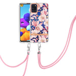 Custodia per telefono in TPU serie Flowers con cordino, For Samsung Galaxy A03s 166mm, For Samsung Galaxy A12, For Samsung Galaxy A13 5G, For Samsung Galaxy A21s