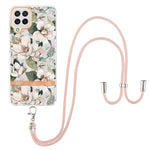 Custodia per telefono in TPU serie Flowers con cordino, For Samsung Galaxy A22 4G, For Samsung Galaxy A22 5G, For Samsung Galaxy A32 4G, For Samsung Galaxy A32 5G