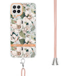 Custodia per telefono in TPU serie Flowers con cordino, For Samsung Galaxy A22 4G, For Samsung Galaxy A22 5G, For Samsung Galaxy A32 4G, For Samsung Galaxy A32 5G