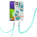 Custodia per telefono in TPU serie Flowers con cordino, For Samsung Galaxy A22 4G, For Samsung Galaxy A22 5G, For Samsung Galaxy A32 4G, For Samsung Galaxy A32 5G