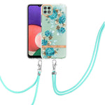 Custodia per telefono in TPU serie Flowers con cordino, For Samsung Galaxy A22 4G, For Samsung Galaxy A22 5G, For Samsung Galaxy A32 4G, For Samsung Galaxy A32 5G
