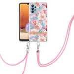Custodia per telefono in TPU serie Flowers con cordino, For Samsung Galaxy A22 4G, For Samsung Galaxy A22 5G, For Samsung Galaxy A32 4G, For Samsung Galaxy A32 5G