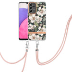 Custodia per telefono in TPU serie Flowers con cordino, For Samsung Galaxy A33 5G, For Samsung Galaxy A52 5G / 4G, For Samsung Galaxy A53 5G, For Samsung Galaxy A72 5G / 4G