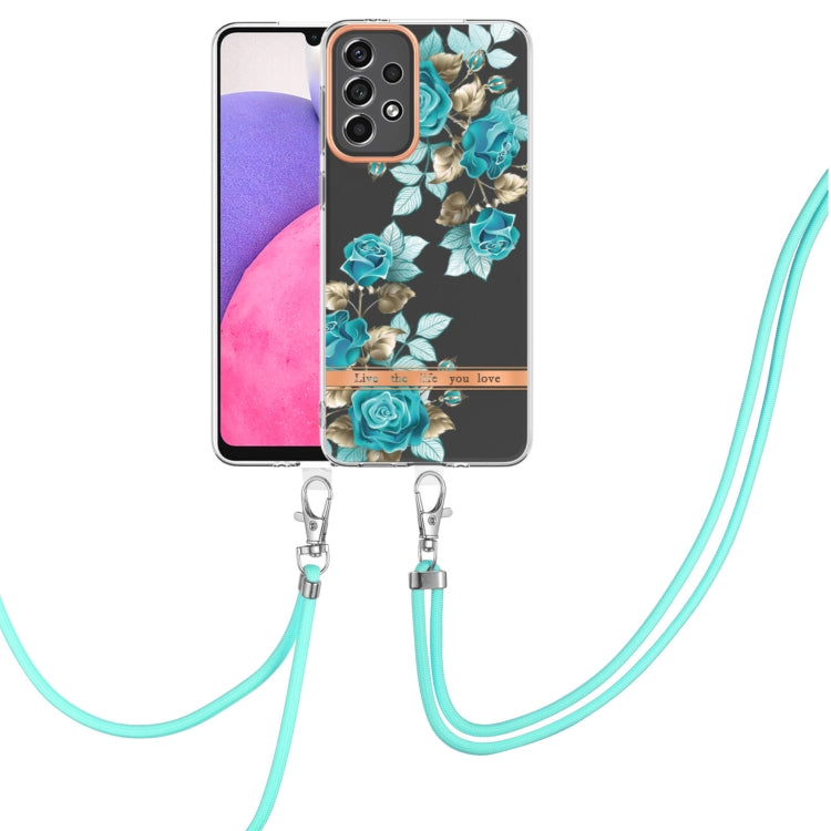 Custodia per telefono in TPU serie Flowers con cordino, For Samsung Galaxy A33 5G, For Samsung Galaxy A52 5G / 4G, For Samsung Galaxy A53 5G, For Samsung Galaxy A72 5G / 4G