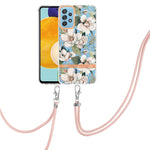 Custodia per telefono in TPU serie Flowers con cordino, For Samsung Galaxy A33 5G, For Samsung Galaxy A52 5G / 4G, For Samsung Galaxy A53 5G, For Samsung Galaxy A72 5G / 4G