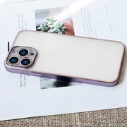 Custodia per telefono smerigliata semitrasparente serie KSTDESIGN Wing Plating, For iPhone 12, For iPhone 12 Pro, For iPhone 12 Pro Max, For iPhone 13 Pro, For iPhone 13 Pro Max