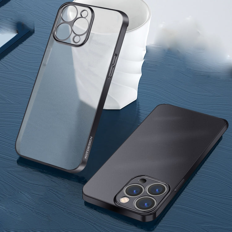 Custodia per telefono smerigliata semitrasparente serie KSTDESIGN Wing Plating, For iPhone 13