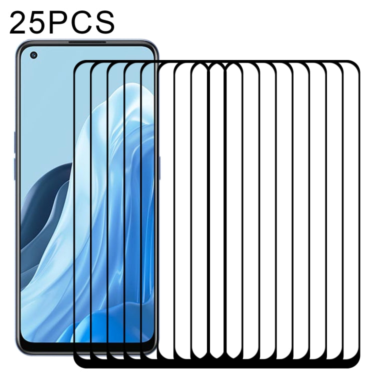 Pellicola in vetro temperato con protezione per schermo a copertura completa da 25 pezzi, For OPPO Reno7 Z 5G / Reno7 5G (25 PCS), For Xiaomi Redmi Note 11E (25 PCS)