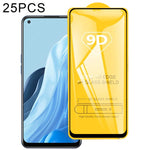 Pellicola in vetro temperato con schermo a colla intera da 25 pezzi 9D, For Xiaomi Redmi Note 11E (25 PCS), For OPPO Reno7 Z 5G / Reno7 5G (25 PCS)