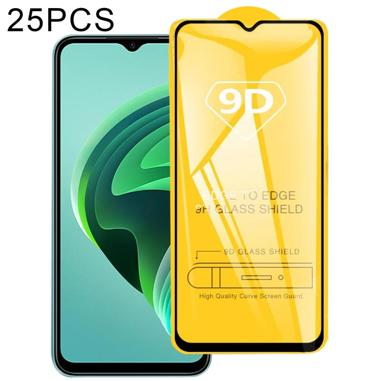 Pellicola in vetro temperato con schermo a colla intera da 25 pezzi 9D, For Xiaomi Redmi Note 11E (25 PCS), For OPPO Reno7 Z 5G / Reno7 5G (25 PCS)
