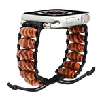 Cinturino in perline di legno per Apple Watch Series, 7 41mm / 6&SE&5&4 40mm / 3&2&1 38mm, 7 45mm / 6&SE&5&4 44mm / 3&2&1 42mm