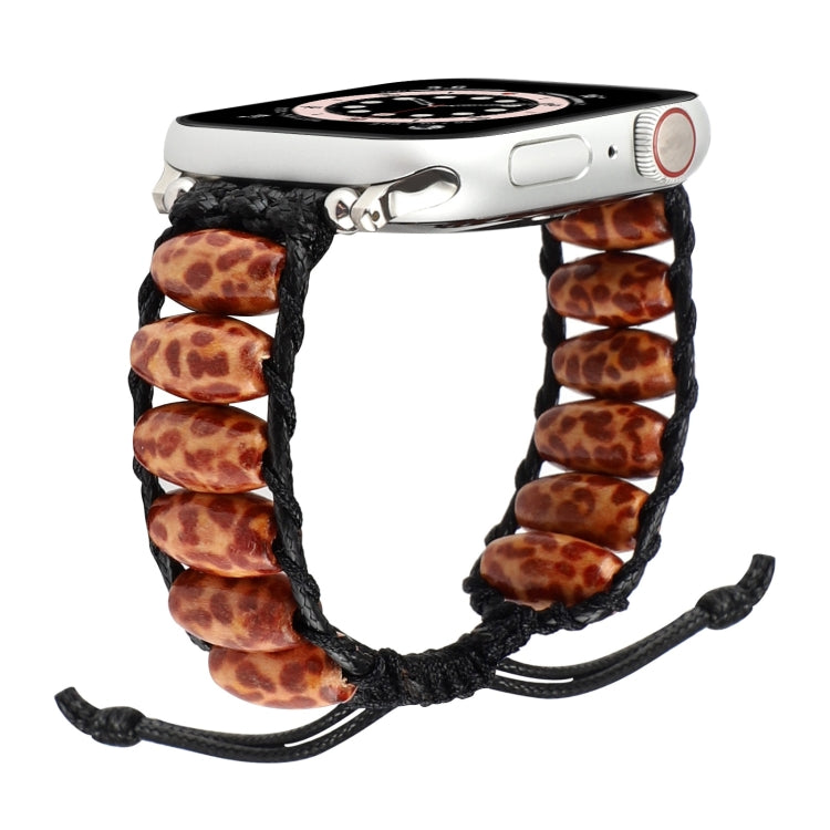 Cinturino in perline di legno per Apple Watch Series, 7 41mm / 6&SE&5&4 40mm / 3&2&1 38mm, 7 45mm / 6&SE&5&4 44mm / 3&2&1 42mm
