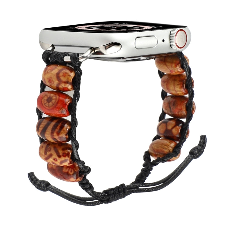Cinturino in perline di legno per Apple Watch Series, 7 41mm / 6&SE&5&4 40mm / 3&2&1 38mm, 7 45mm / 6&SE&5&4 44mm / 3&2&1 42mm