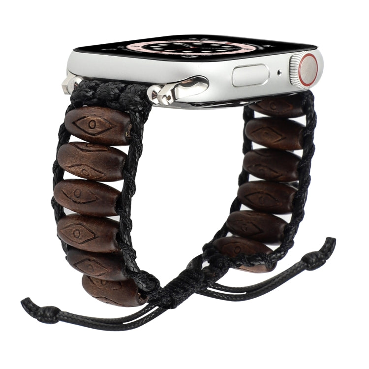 Cinturino in perline di legno per Apple Watch Series, 7 41mm / 6&SE&5&4 40mm / 3&2&1 38mm, 7 45mm / 6&SE&5&4 44mm / 3&2&1 42mm