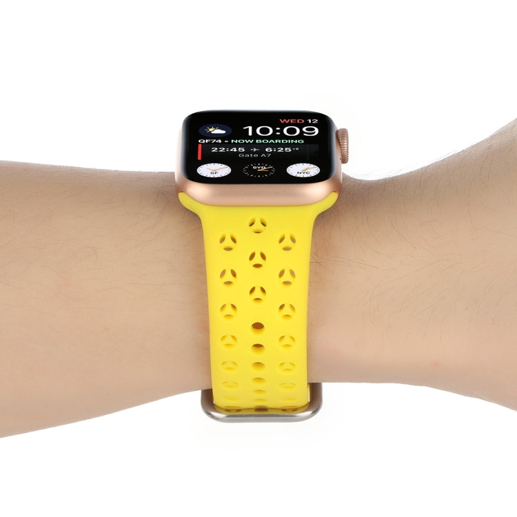 Cinturino in silicone scavato per la serie Apple Watch, 7 41mm / 6&SE&5&4 40mm / 3&2&1 38mm