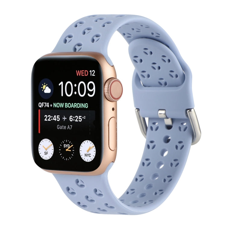 Cinturino in silicone scavato per la serie Apple Watch, 7 41mm / 6&SE&5&4 40mm / 3&2&1 38mm