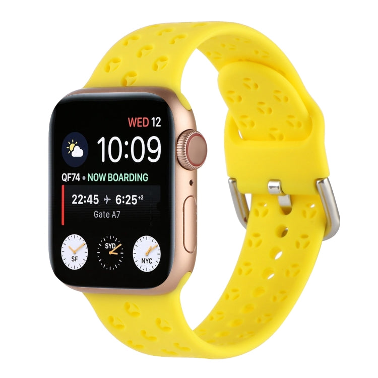 Cinturino in silicone scavato per la serie Apple Watch, 7 45mm / 6&SE&5&4 44mm / 3&2&1 42mm