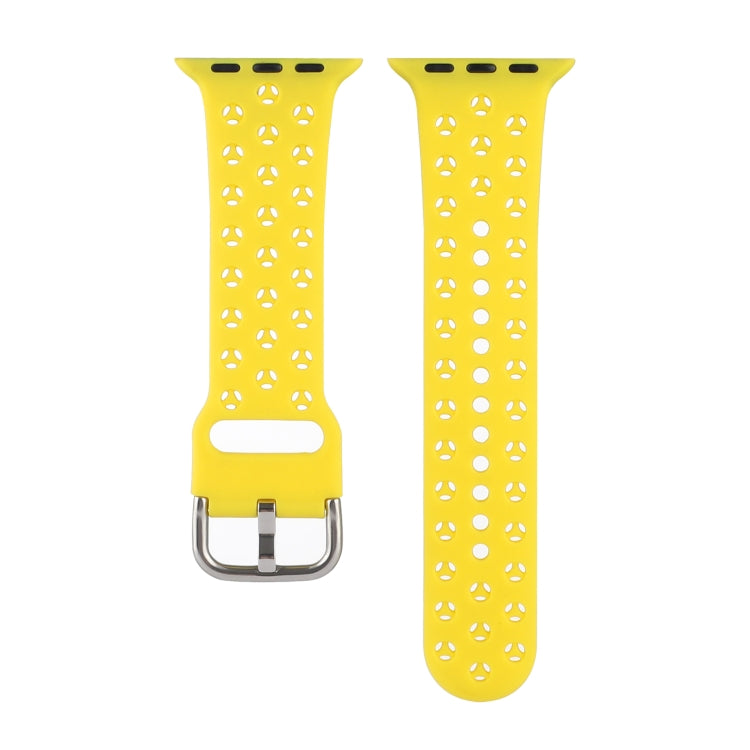 Cinturino in silicone scavato per la serie Apple Watch, 7 45mm / 6&SE&5&4 44mm / 3&2&1 42mm