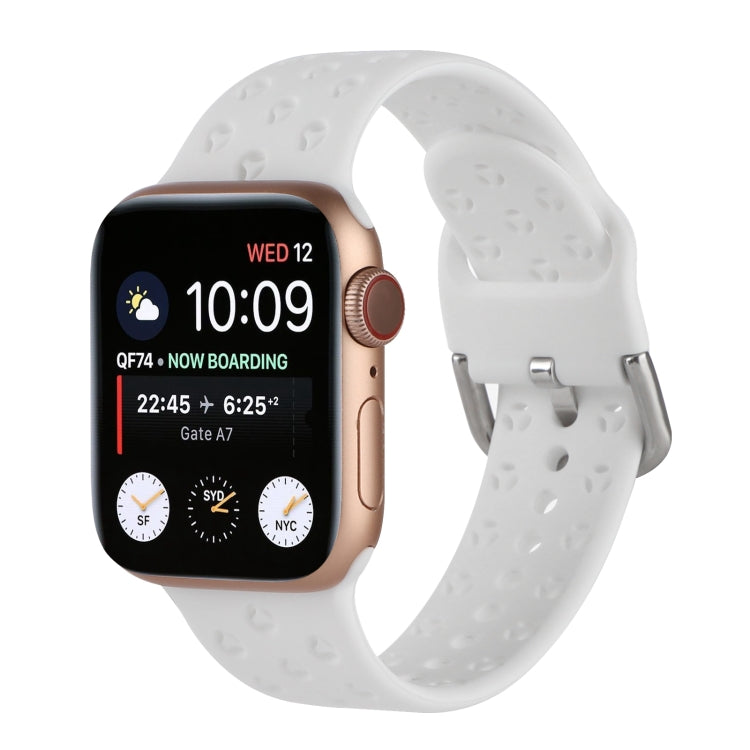 Cinturino in silicone scavato per la serie Apple Watch, 7 45mm / 6&SE&5&4 44mm / 3&2&1 42mm