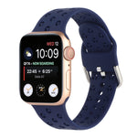 Cinturino in silicone scavato per la serie Apple Watch, 7 45mm / 6&SE&5&4 44mm / 3&2&1 42mm