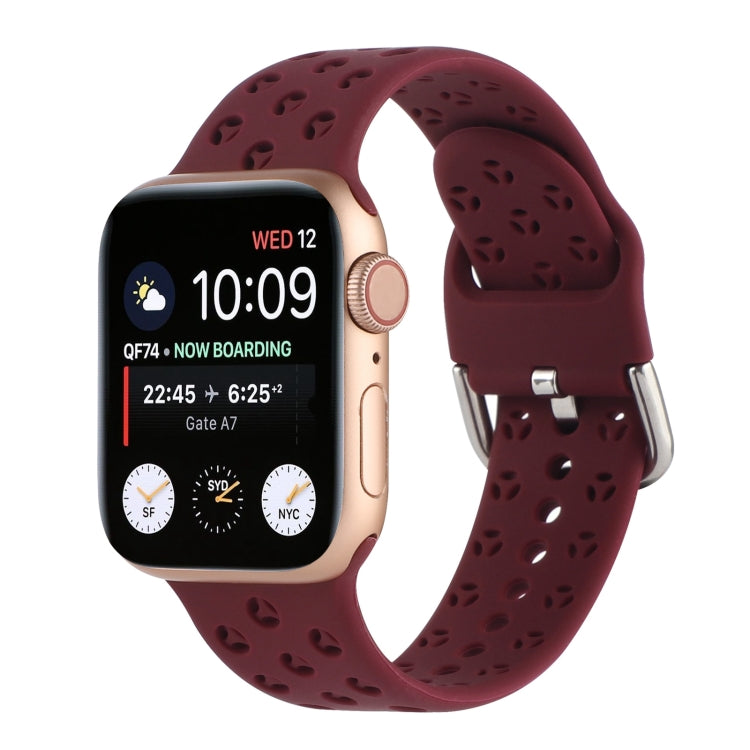 Cinturino in silicone scavato per la serie Apple Watch, 7 45mm / 6&SE&5&4 44mm / 3&2&1 42mm