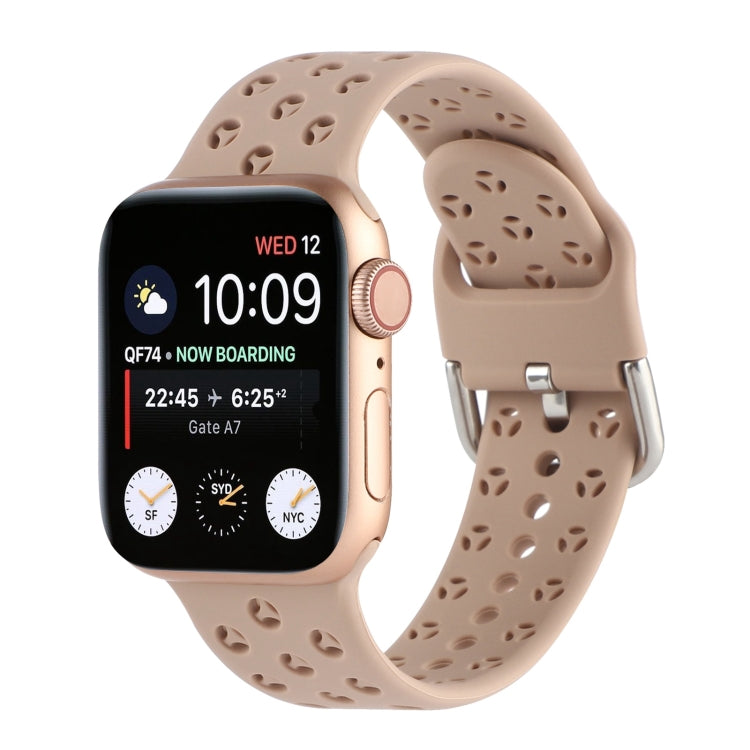 Cinturino in silicone scavato per la serie Apple Watch, 7 45mm / 6&SE&5&4 44mm / 3&2&1 42mm
