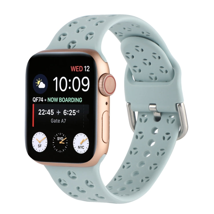 Cinturino in silicone scavato per la serie Apple Watch, 7 45mm / 6&SE&5&4 44mm / 3&2&1 42mm