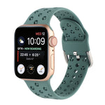 Cinturino in silicone scavato per la serie Apple Watch, 7 45mm / 6&SE&5&4 44mm / 3&2&1 42mm