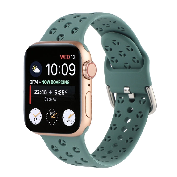 Cinturino in silicone scavato per la serie Apple Watch, 7 45mm / 6&SE&5&4 44mm / 3&2&1 42mm