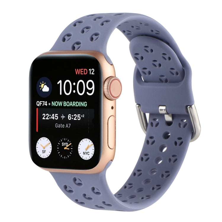 Cinturino in silicone scavato per la serie Apple Watch, 7 45mm / 6&SE&5&4 44mm / 3&2&1 42mm
