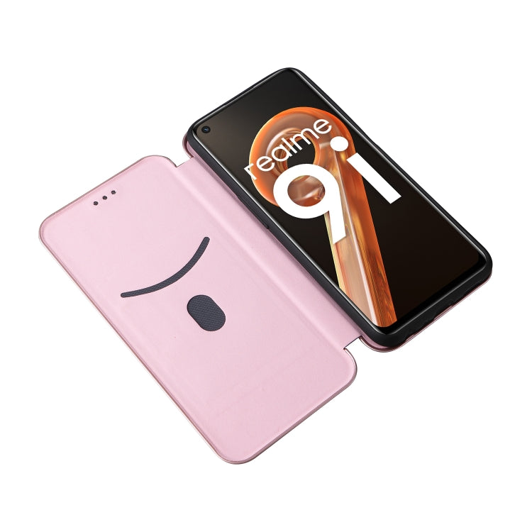 Custodia per telefono in PU con vibrazione orizzontale magnetica in fibra di carbonio, For OPPO Realme 9i / A36, For Blackview A55, For Ulefone Note 13P, For Samsung Galaxy A23 5G