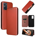 Custodia per telefono in PU con vibrazione orizzontale magnetica in fibra di carbonio, For OPPO Realme 9i / A36, For Blackview A55, For Ulefone Note 13P, For Samsung Galaxy A23 5G