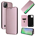 Custodia per telefono in PU con vibrazione orizzontale magnetica in fibra di carbonio, For OPPO Realme 9i / A36, For Blackview A55, For Ulefone Note 13P, For Samsung Galaxy A23 5G