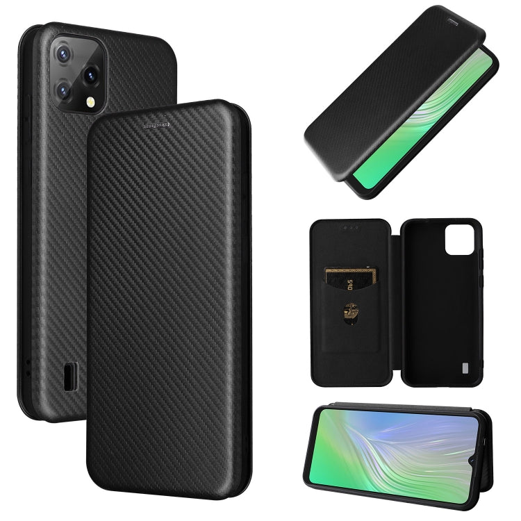 Custodia per telefono in PU con vibrazione orizzontale magnetica in fibra di carbonio, For OPPO Realme 9i / A36, For Blackview A55, For Ulefone Note 13P, For Samsung Galaxy A23 5G