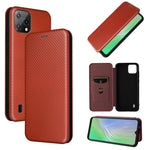 Custodia per telefono in PU con vibrazione orizzontale magnetica in fibra di carbonio, For OPPO Realme 9i / A36, For Blackview A55, For Ulefone Note 13P, For Samsung Galaxy A23 5G
