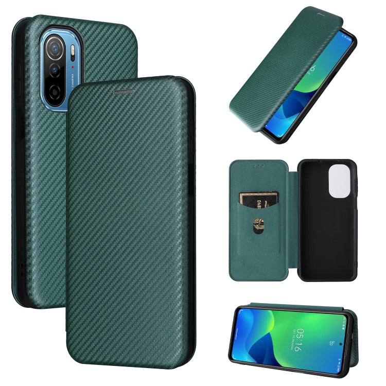 Custodia per telefono in PU con vibrazione orizzontale magnetica in fibra di carbonio, For OPPO Realme 9i / A36, For Blackview A55, For Ulefone Note 13P, For Samsung Galaxy A23 5G