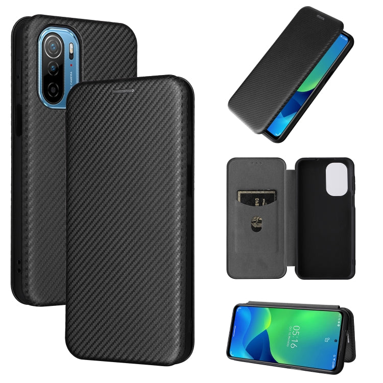 Custodia per telefono in PU con vibrazione orizzontale magnetica in fibra di carbonio, For OPPO Realme 9i / A36, For Blackview A55, For Ulefone Note 13P, For Samsung Galaxy A23 5G