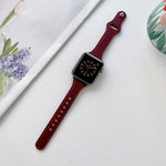 Cinturino in pelle a trama piatta per Apple Watch Series, 7 41mm / 6&SE&5&4 40mm / 3&2&1 38mm, 7 45mm / 6&SE&5&4 44mm / 3&2&1 42mm