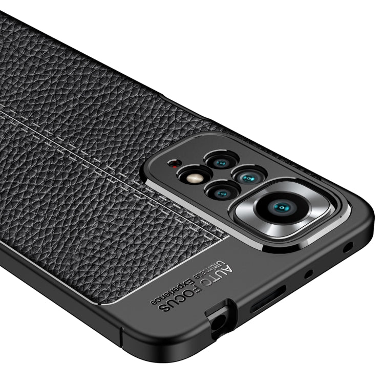 Custodia per telefono antiurto in TPU con texture Litchi, For Redmi Note 11 Pro Overseas Version, For Xiaomi Poco X4 Pro 5G