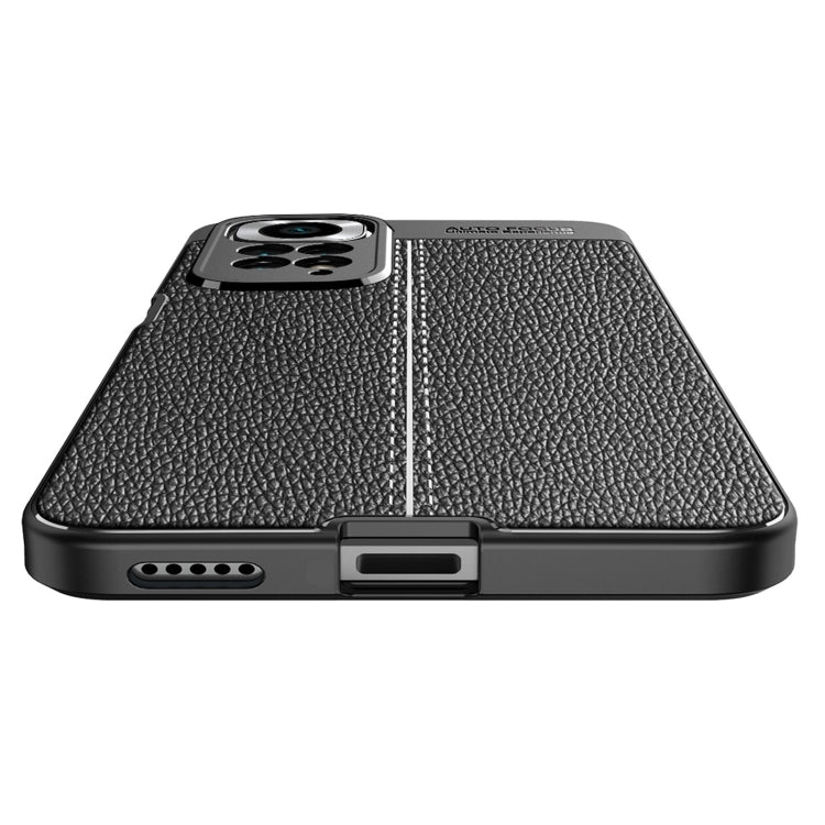 Custodia per telefono antiurto in TPU con texture Litchi, For Redmi Note 11 Pro Overseas Version, For Xiaomi Poco X4 Pro 5G