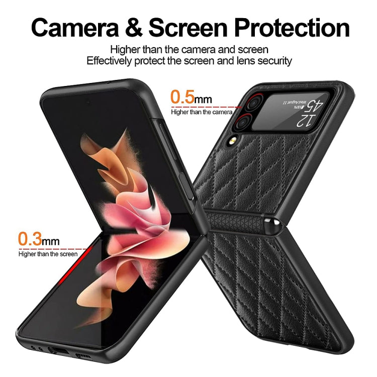 Custodia per telefono con cerniera a rombo, For Samsung Galaxy Z Flip3 5G