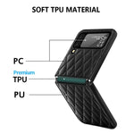 Custodia per telefono con cerniera a rombo, For Samsung Galaxy Z Flip3 5G