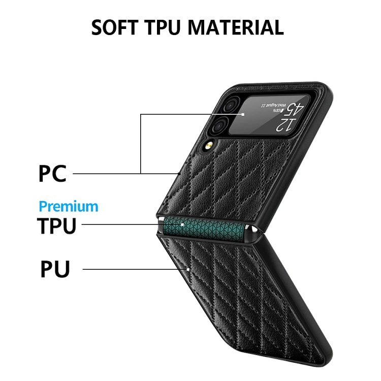 Custodia per telefono con cerniera a rombo, For Samsung Galaxy Z Flip3 5G