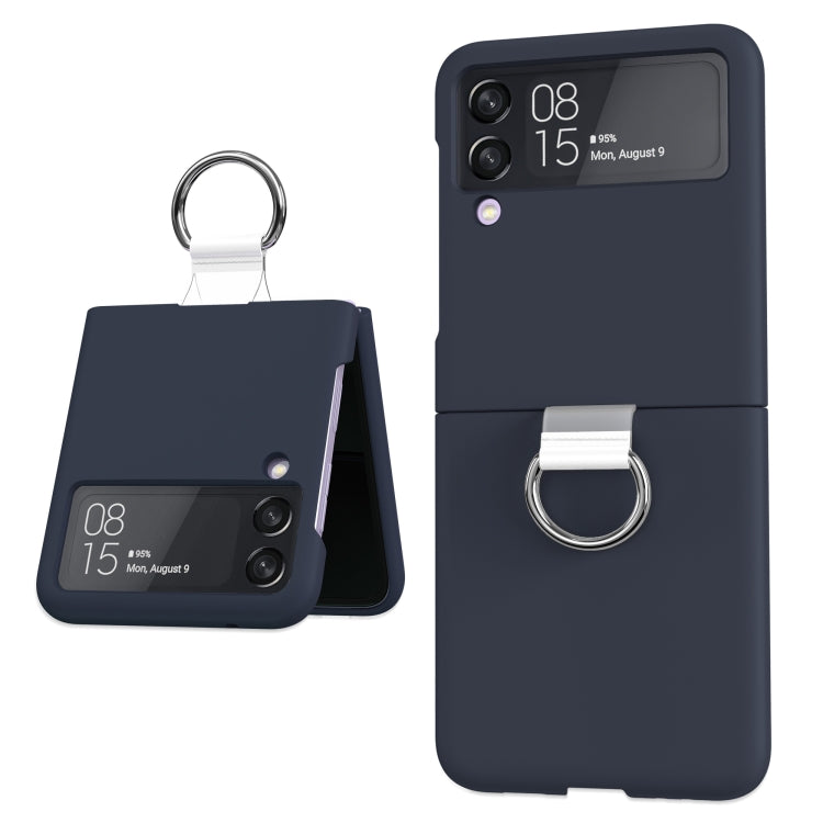 Cassa del telefono dell'anello del PC + PVC, For Samsung Galaxy Z Flip3 5G